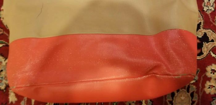 Tory Burch Large Tote Beige and Red - Diamonds Sapphires Rubies Emeralds