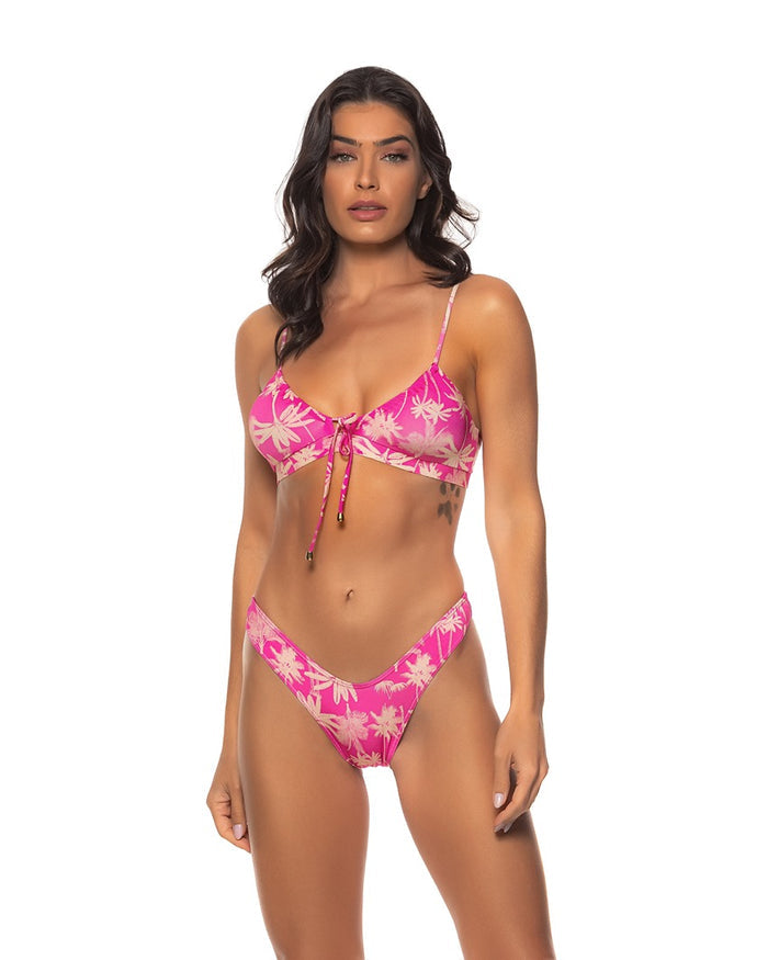Trancoso Gathered Tie Front Top