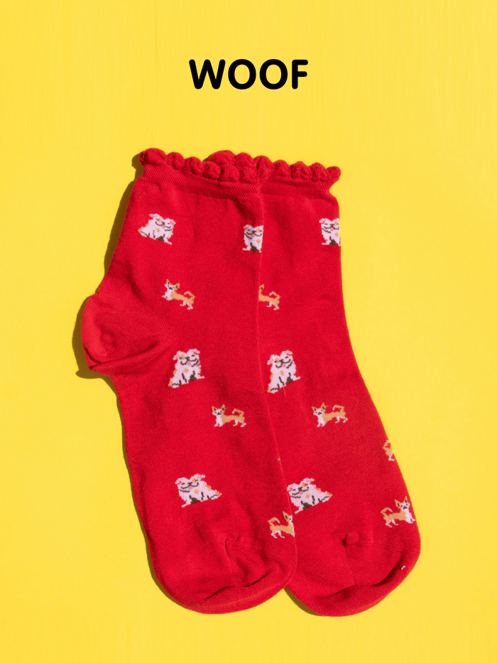 Ultimate Bamboo Ankle Socks - Woof