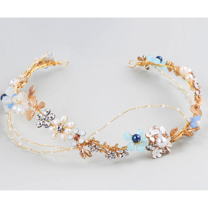 gold wedding headband