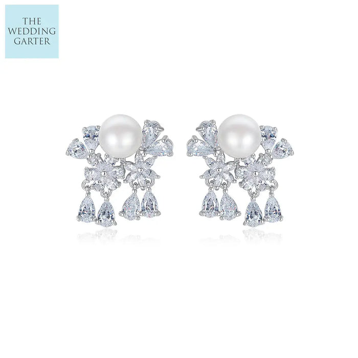 pearl drop earrings