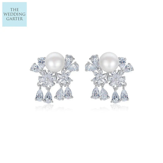 pearl drop earrings