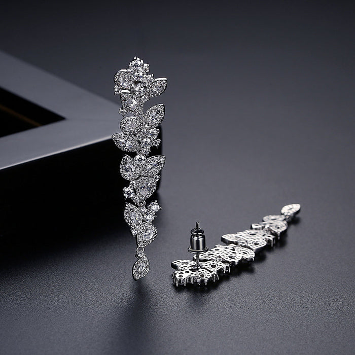 Unique Statement Crystal Brides Earrings - The Wedding Garter