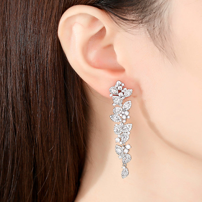 Unique Statement Crystal Brides Earrings - The Wedding Garter