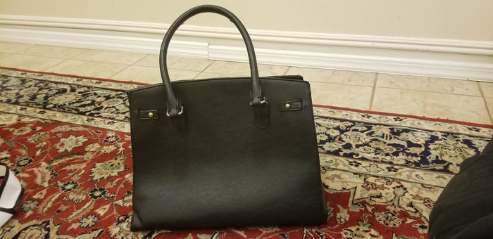 Used Womens BCBG Paris Black HandBag - Diamonds Sapphires Rubies Emeralds