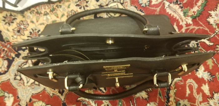 Used Womens BCBG Paris Black HandBag - Diamonds Sapphires Rubies Emeralds