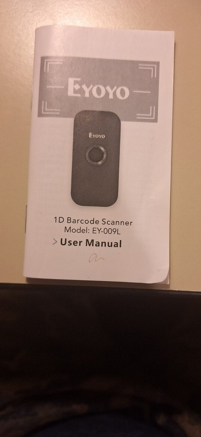 USER MANUAL for Eyoyo 1d  barcode scanner Model: EY-009L