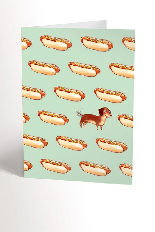 VALERIE BOIVIN Carte de Souhait - Hot Dog