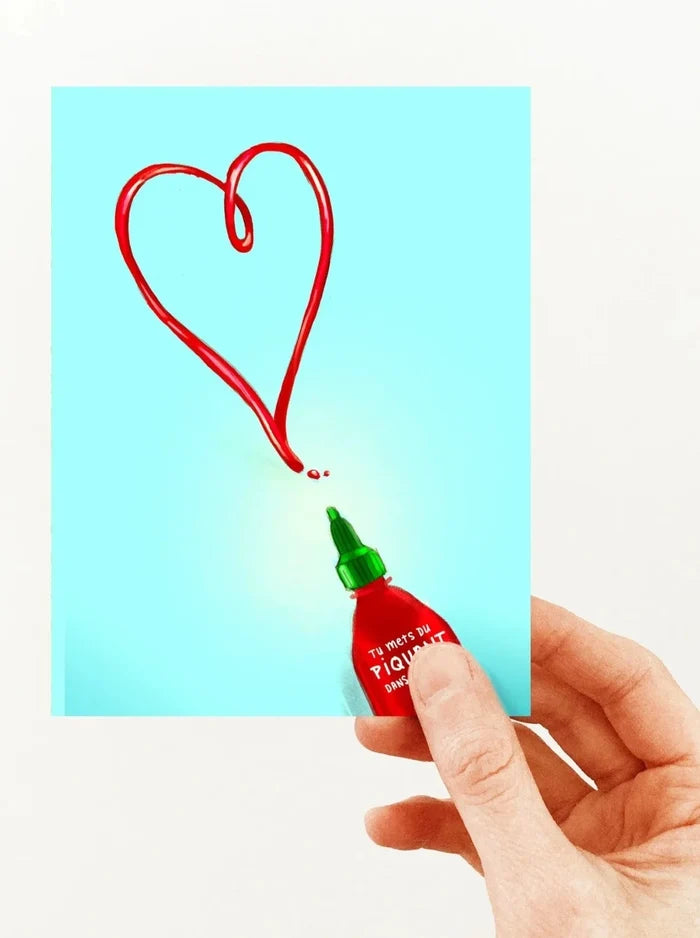 VALERIE BOIVIN Carte de Souhait - Sriracha