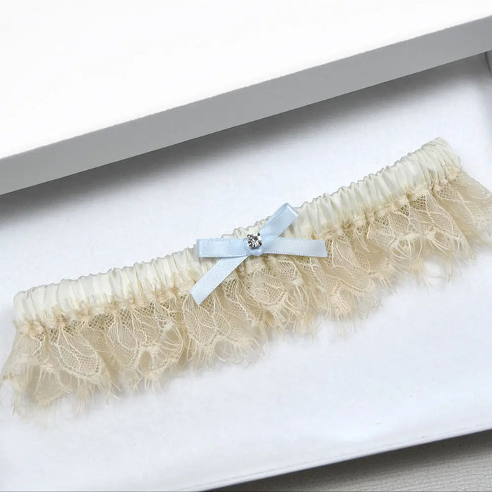 nude wedding garter