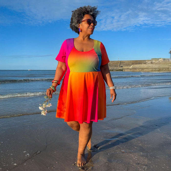 Vanessa Mini A-Line Dress - Rainbow