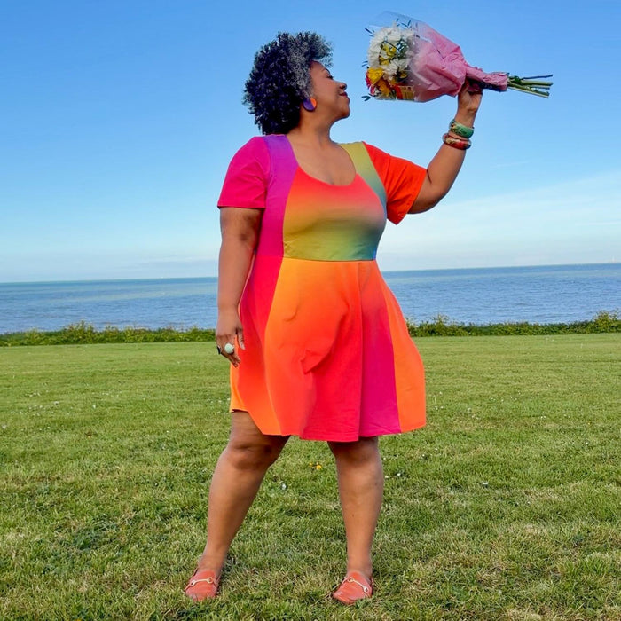 Vanessa Mini A-Line Dress - Rainbow