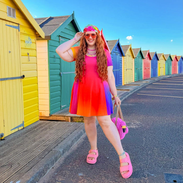 Vanessa Mini A-Line Dress - Rainbow