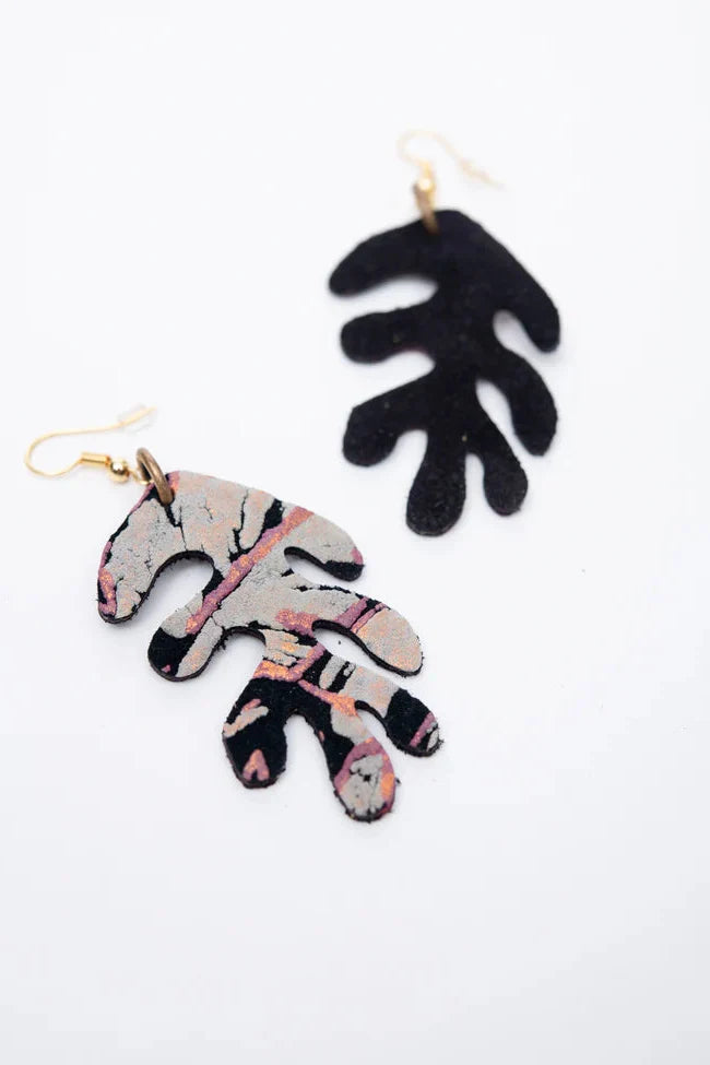 VEINAGE Boucles d'Oreilles Corail