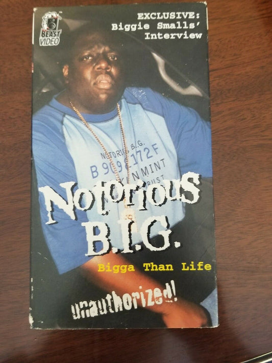 VHS: NOTORIOUS B.I.G. BIGGA THAN LIFE UNAUTHORIZED - Diamonds Sapphires Rubies Emeralds
