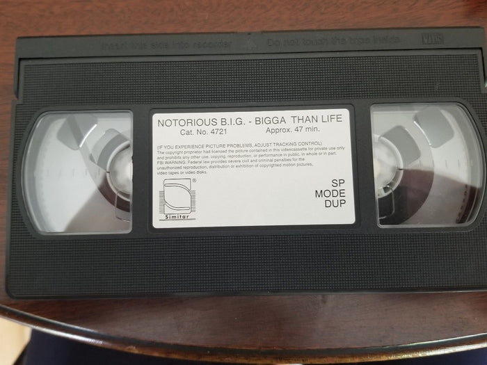 VHS: NOTORIOUS B.I.G. BIGGA THAN LIFE UNAUTHORIZED - Diamonds Sapphires Rubies Emeralds