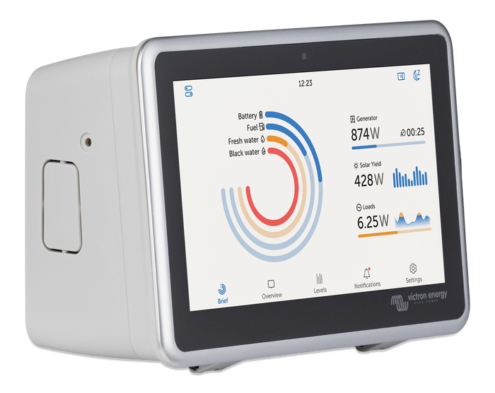 Victron Ekrano GX Wall Mount shown with the Ekrano GX display installed