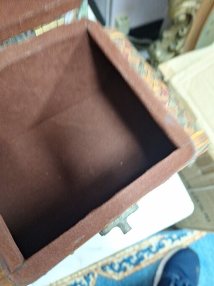 Vintage Basket Weave Jewelry Box