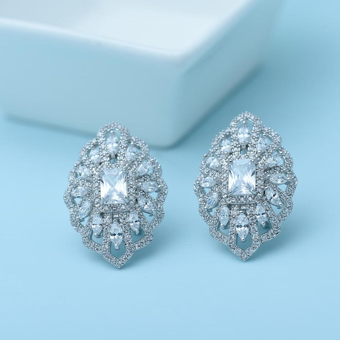 Vintage Style Blue CZ Diamond Bridal Jewellery Set - The Wedding Garter