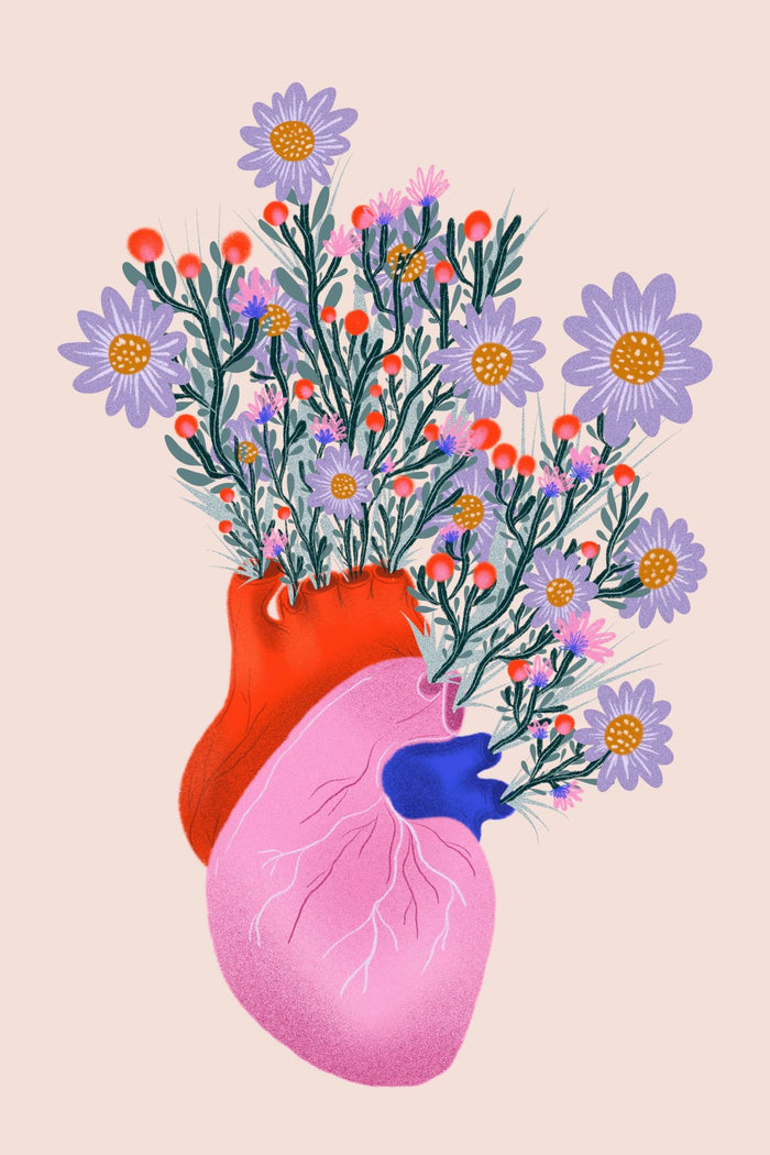 VIVIAN SOFIA Affiche Cœur Fleuri