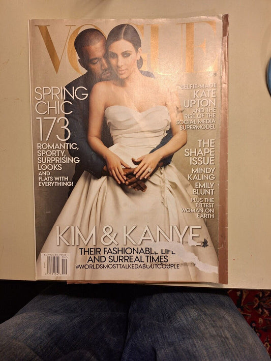 Vogue Magazine April 2014 Issue "Kim & Kanye, Their Fashionable Life" IMPERFECT!