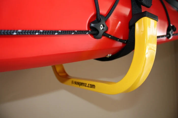 Wall Mount Kayak J Rack With Support Straps - Suspenz