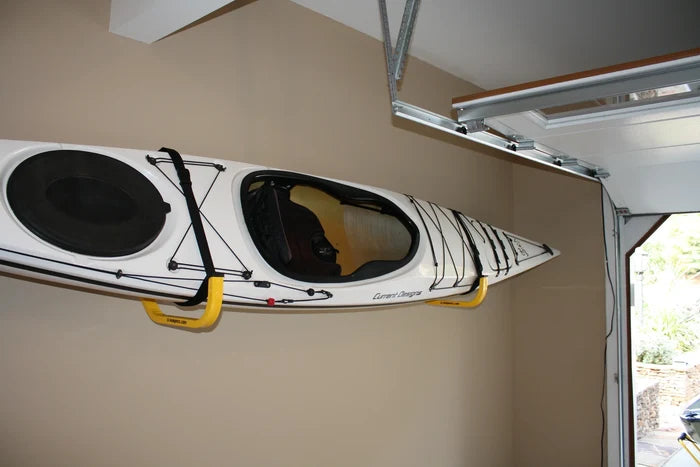 Wall Mount Kayak J Rack With Support Straps - Suspenz