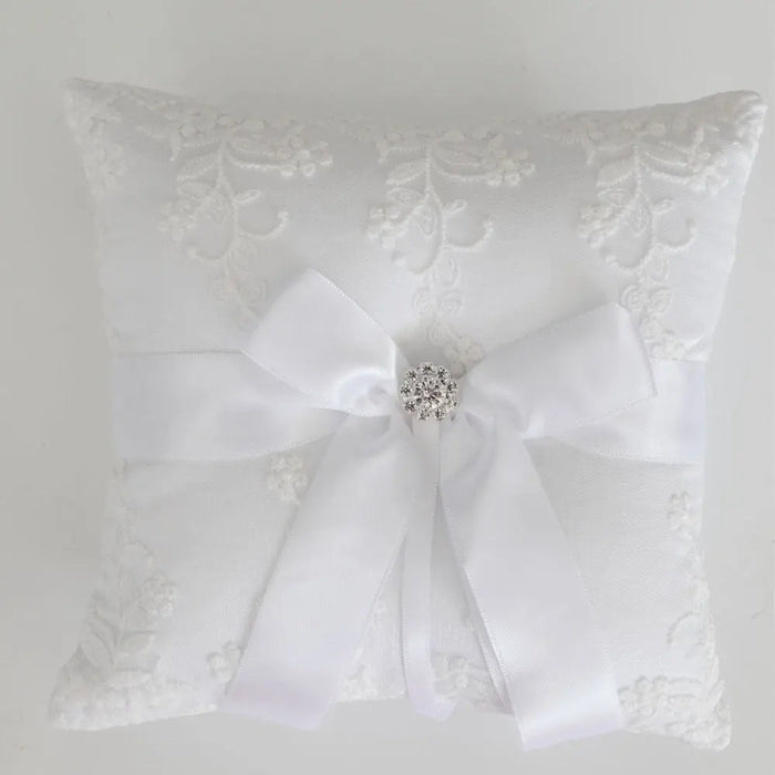 ring bearer pillow white