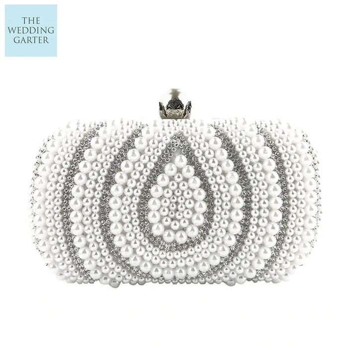pearl bridal clutch