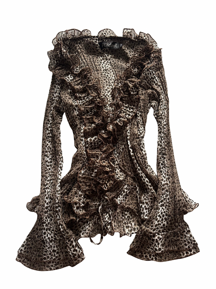 Wild Leopart Flared Longsleeve