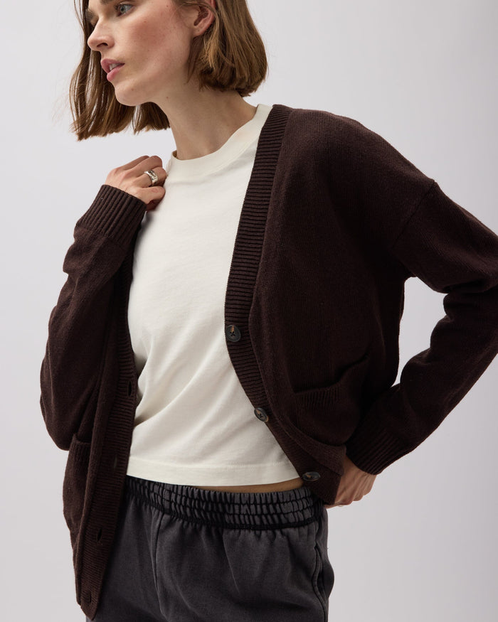 Women's Alexa Cardigan in Purple Pop (Purple) | Richer Poorer