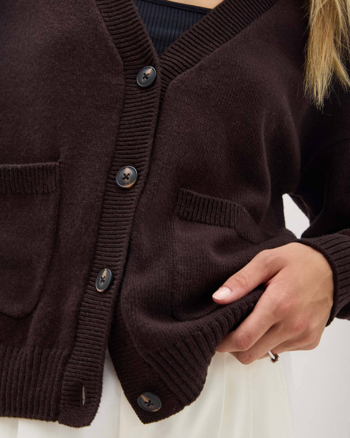 Women's Alexa Cardigan in Purple Pop (Purple) | Richer Poorer