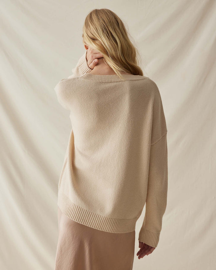 Women's Alexa Cardigan in Mole (Brown) | Richer Poorer
