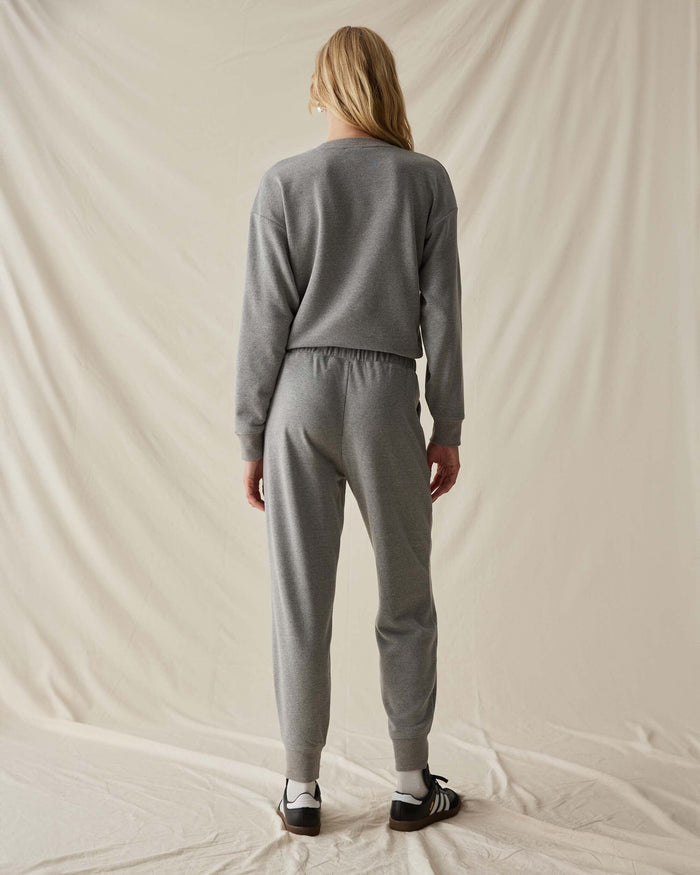 Women's April Lightweight Jogger Sweatpant in Green Ground (Green) | Richer Poorer
