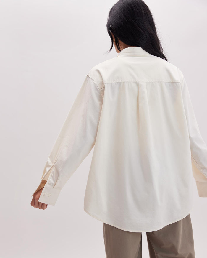 Women's Venice Button Up Shirt in Russet Sage Stripe (Brown) | Richer Poorer