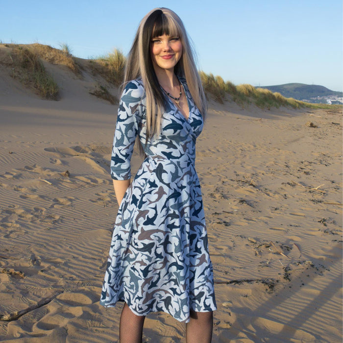 Wrap Dress - Sharks