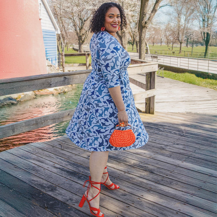 Wrap Dress - Sharks