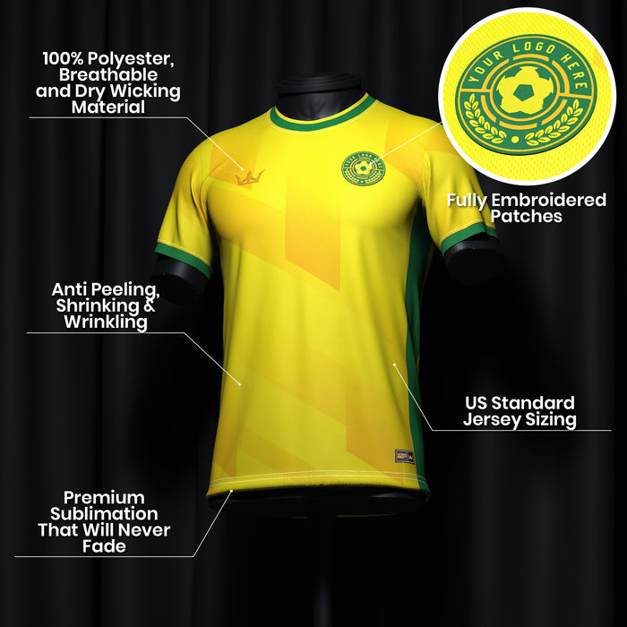 Yellow-Green Custom Soccer Jersey
