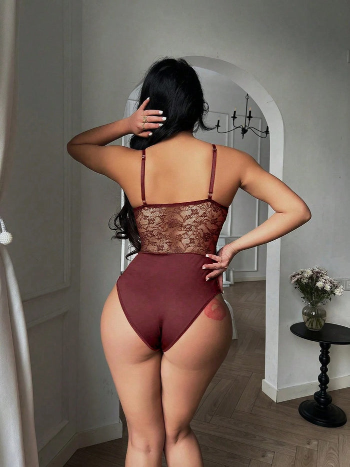 Zolique Lace Patchwork Sheer Camisole Camisole